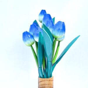 Fatulipán csokor - virág dekoráció - faragott fa