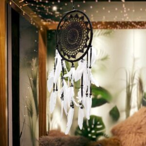 Fekete, horgolt álomfogó