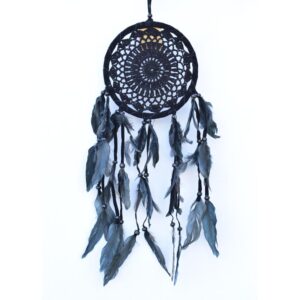 Horgolt Álomfogó | 16 és 22 cm | Fekete