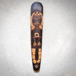 Indonéz törzsi maszk | faragott fa | Nap