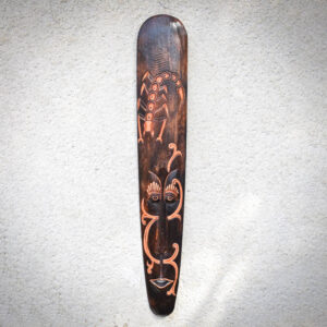 Indonéz törzsi maszk | faragott fa | Skorpió