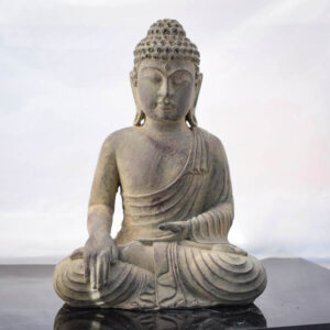 Nagy Buddha szobor | Szürke - antikolt | Meditál