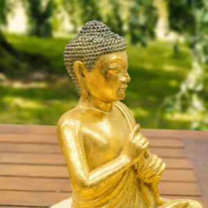 Buddha kőszobor | Közepes | Arany