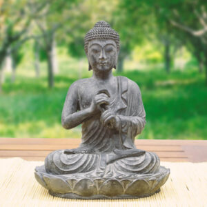 Buddha kőszobor | Közepes | Szürke