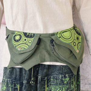 Nepáli goa övtáska - zöld