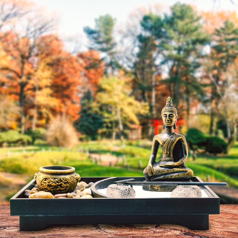 Asztali Buddha zen kert