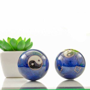 3 yin yang mintázatú, gyógyító, kínai csikung golyók