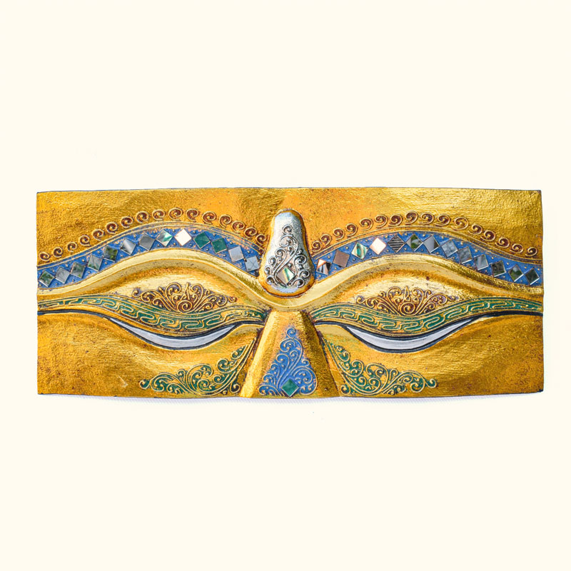 "Buddha szeme arany fali képen."