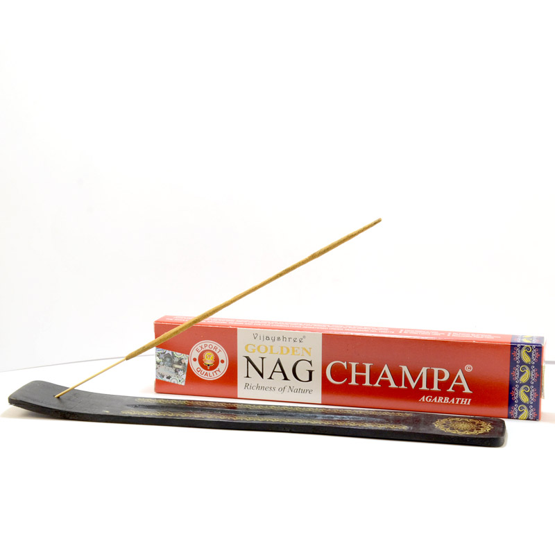 Vijayahree-Golden-Nag—champa | Prémium füstölő pálca