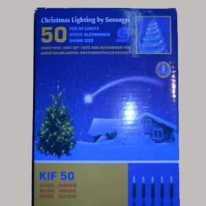 karácsonyi izzósor/fényfüzér, konnektoros kivitelezésben