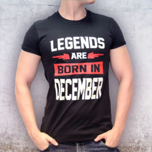 December születésnapi legend póló | ajándék férfiaknak