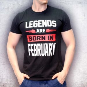 Február születésnapi legend póló | ajándék férfiaknak