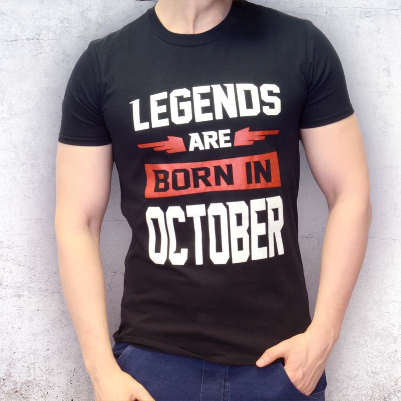 Október születésnapi legend póló | ajándék férfiaknak