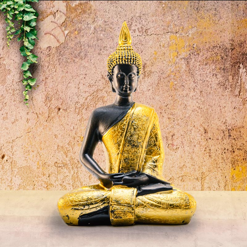 Fekete-arany Buddha szobor