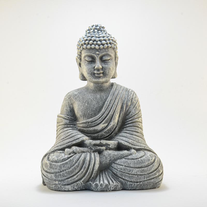 Szürke kő Buddha szobor